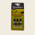 Супер клей ЭЛЕМЕНТ, 1г., 3шт., на блистере SGBL3