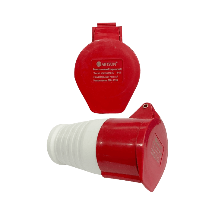 Розетка силовая переносная ARTSUN SP-3F-16А-IP44-5P Розетка силовая переносная ARTSUN SP-3F-16А-IP44-5P