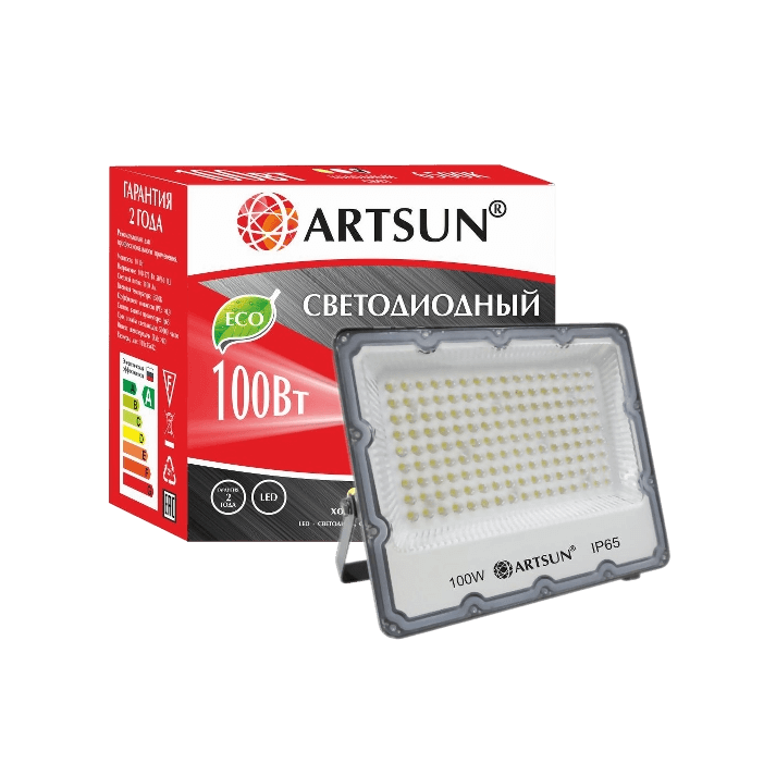 Прожектор светодиодный ARTSUN LED FL 100W 6500K SMD Прожектор светодиодный ARTSUN LED FL 100W 6500K SMD