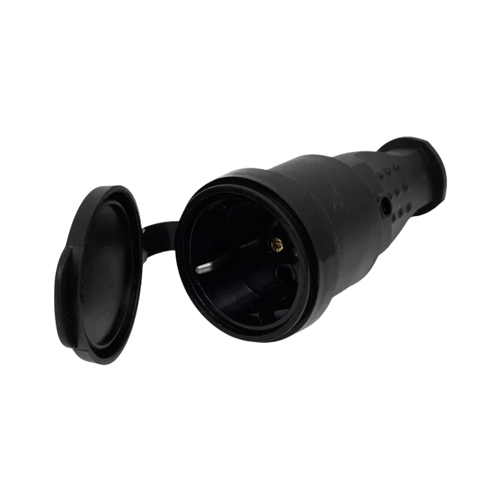 Разъем каучуковый с крышкой и заземлением ARTSUN C1E-B-IP44
