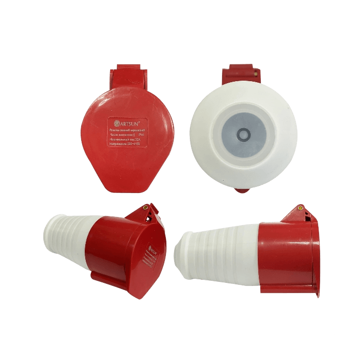 Розетка силовая переносная ARTSUN SP-3F-32А -IP44-5P Розетка силовая переносная ARTSUN SP-3F-32А -IP44-5P