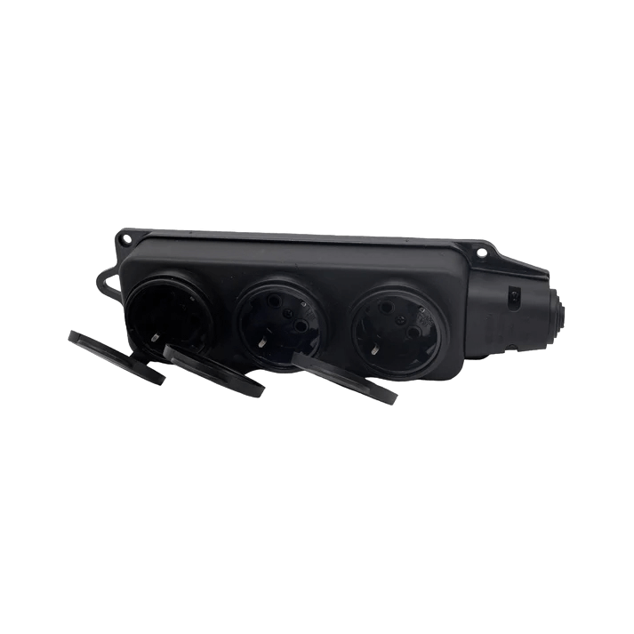 Колодка каучук с заземлением с крышкой ARTSUN K3E-B-IP44 Колодка каучук с заземлением с крышкой ARTSUN K3E-B-IP44