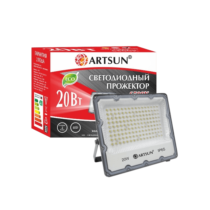 Прожектор светодиодный ARTSUN LED FL 20W 6500K SMD Прожектор светодиодный ARTSUN LED FL 20W 6500K SMD