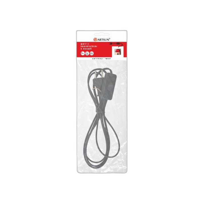 Шнур для бра ARTSUN BR6S-B 2M ШВВП 2 х 0,5 мм2 Шнур для бра ARTSUN BR6S-B 2M ШВВП 2 х 0,5 мм2