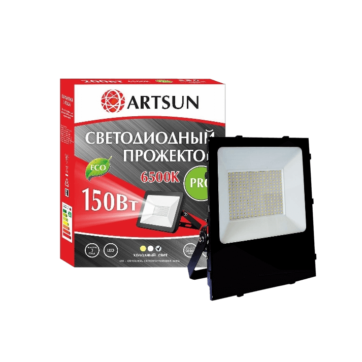 Прожектор светодиодный ARTSUN LED FL 150W 6500K PRO Прожектор светодиодный ARTSUN LED FL 150W 6500K PRO