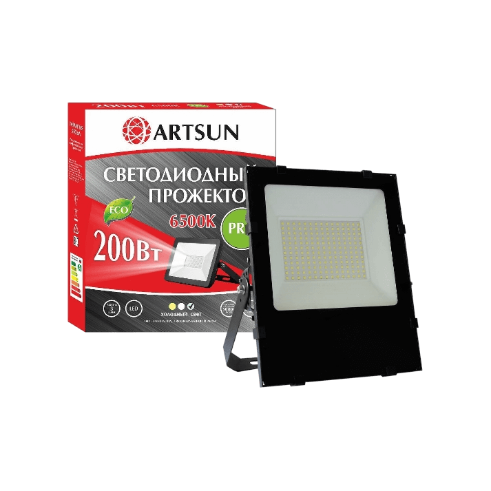Прожектор светодиодный ARTSUN LED FL 200W 6500K PRO Прожектор светодиодный ARTSUN LED FL 200W 6500K PRO