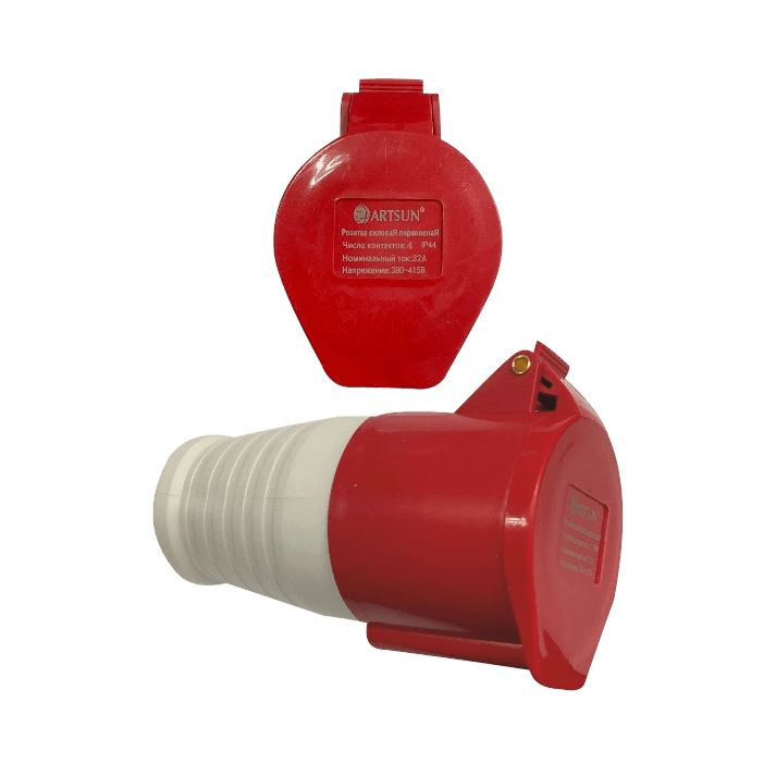 Розетка силовая переносная ARTSUN SP-3F-32А -IP44-4P Розетка силовая переносная ARTSUN SP-3F-32А -IP44-4P