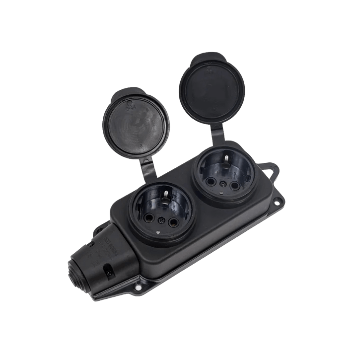 Колодка каучук с заземлением с крышкой ARTSUN K2E-B-IP44
